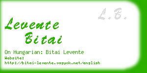 levente bitai business card